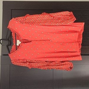 Anthropologie shirt, red, gently worn once